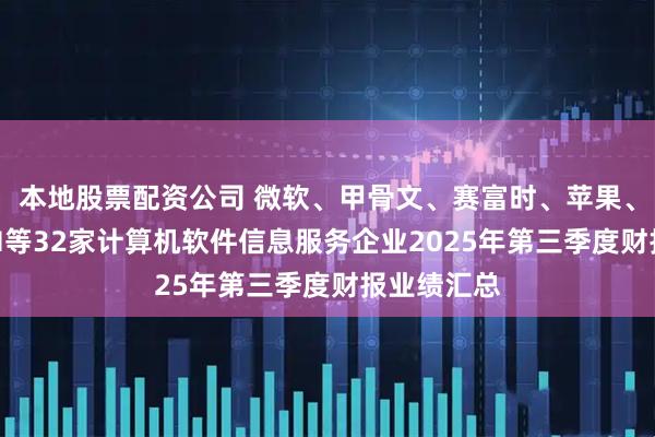 本地股票配资公司 微软、甲骨文、赛富时、苹果、联想、IBM等32家计算机软件信息服务企业2025年第三季度财报业绩汇总